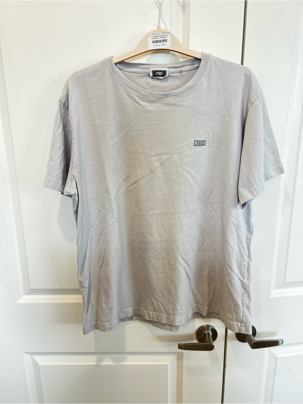 Kith Short-Sleeve Crewneck Tee — Light Gray